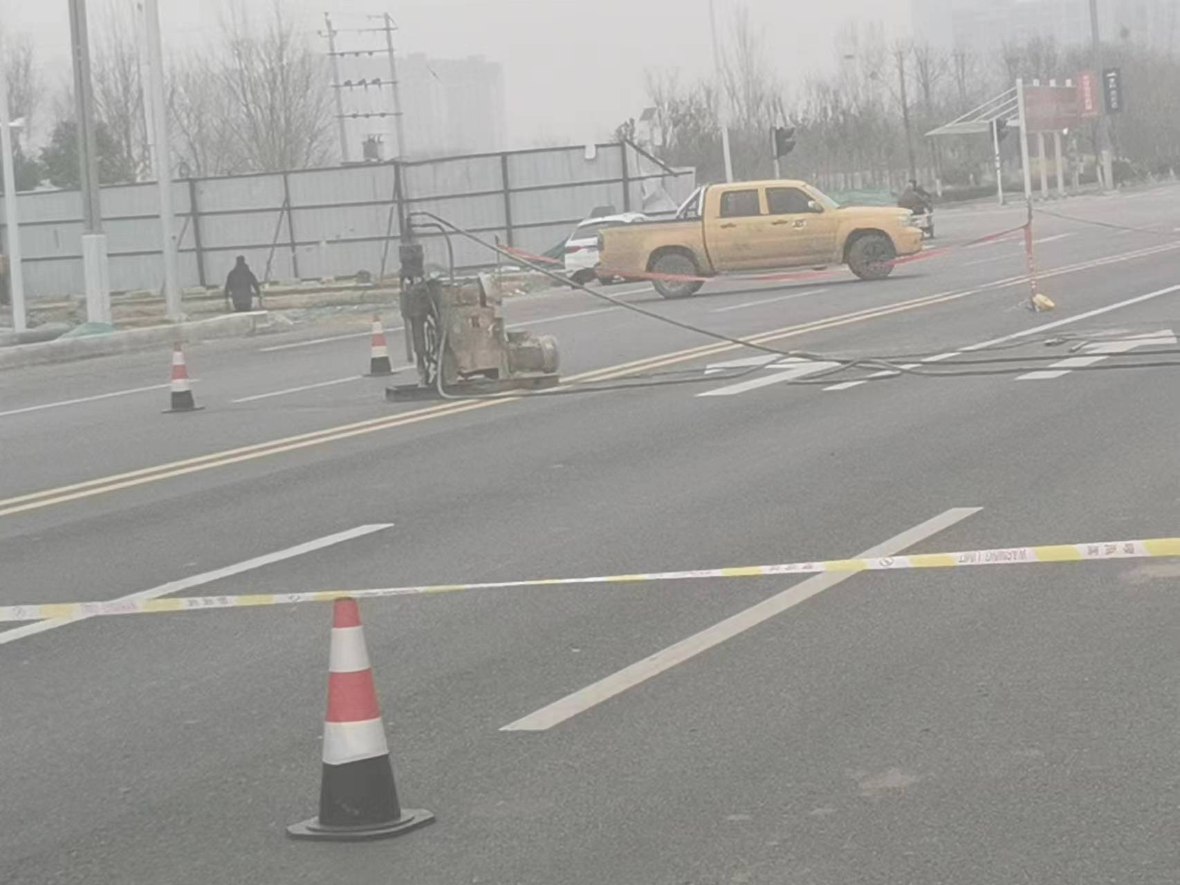万柏林公路路基沉陷注浆